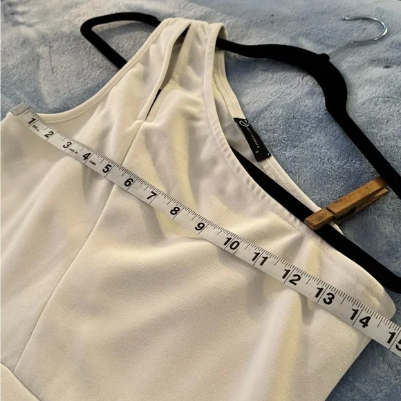 PrettyGarden Cream Asymmetrical Wrap Pencil Skirt Women’s Small NWT Midi - Picture 4 of 12